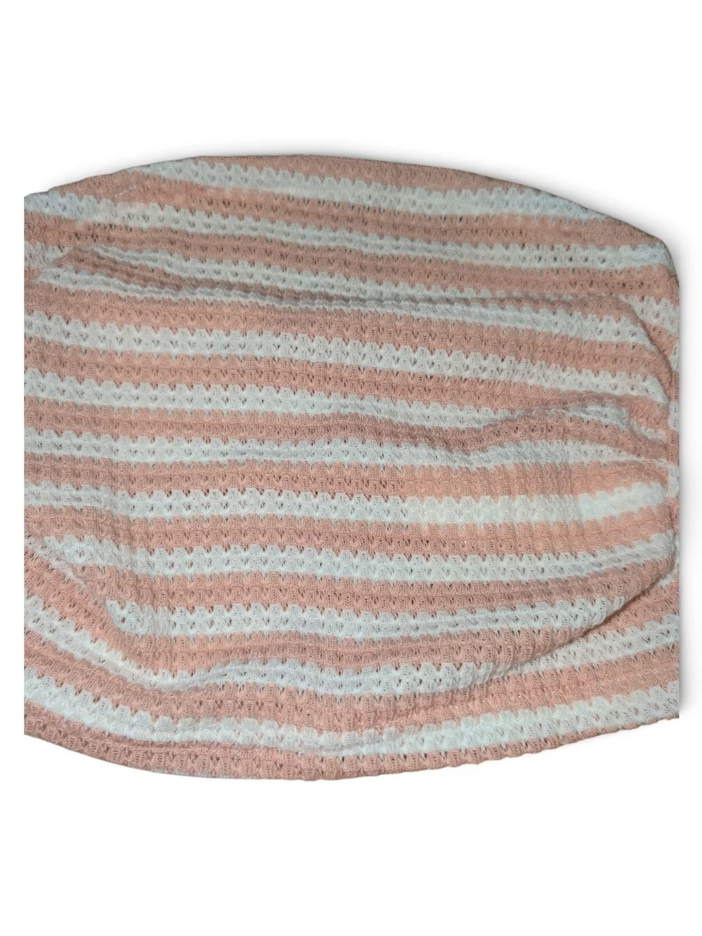Knit Pink & White Striped Tube top & High Waist Shorts